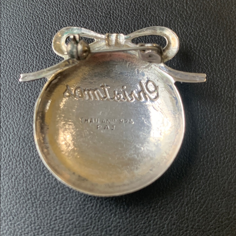Vintage Sterling Silver Christmas Brooch - Picture 3 of 3